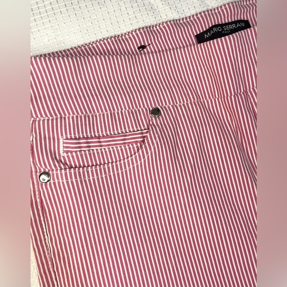 Mario Serrani Italy Striped Pink Pants Women’s Sz Small - Picture 4 of 11